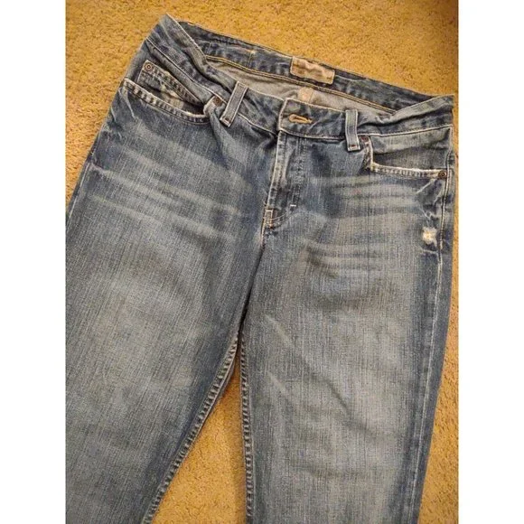 Womens BKE Denim Cut Off Blue Jeans All Cotton Stretch Waist 30 In Inseam 29 In - Picture 7 of 12